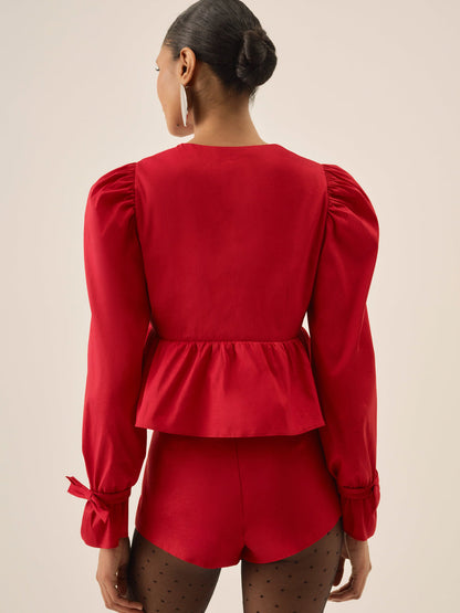 For Love and Lemons Lucia Top - Red