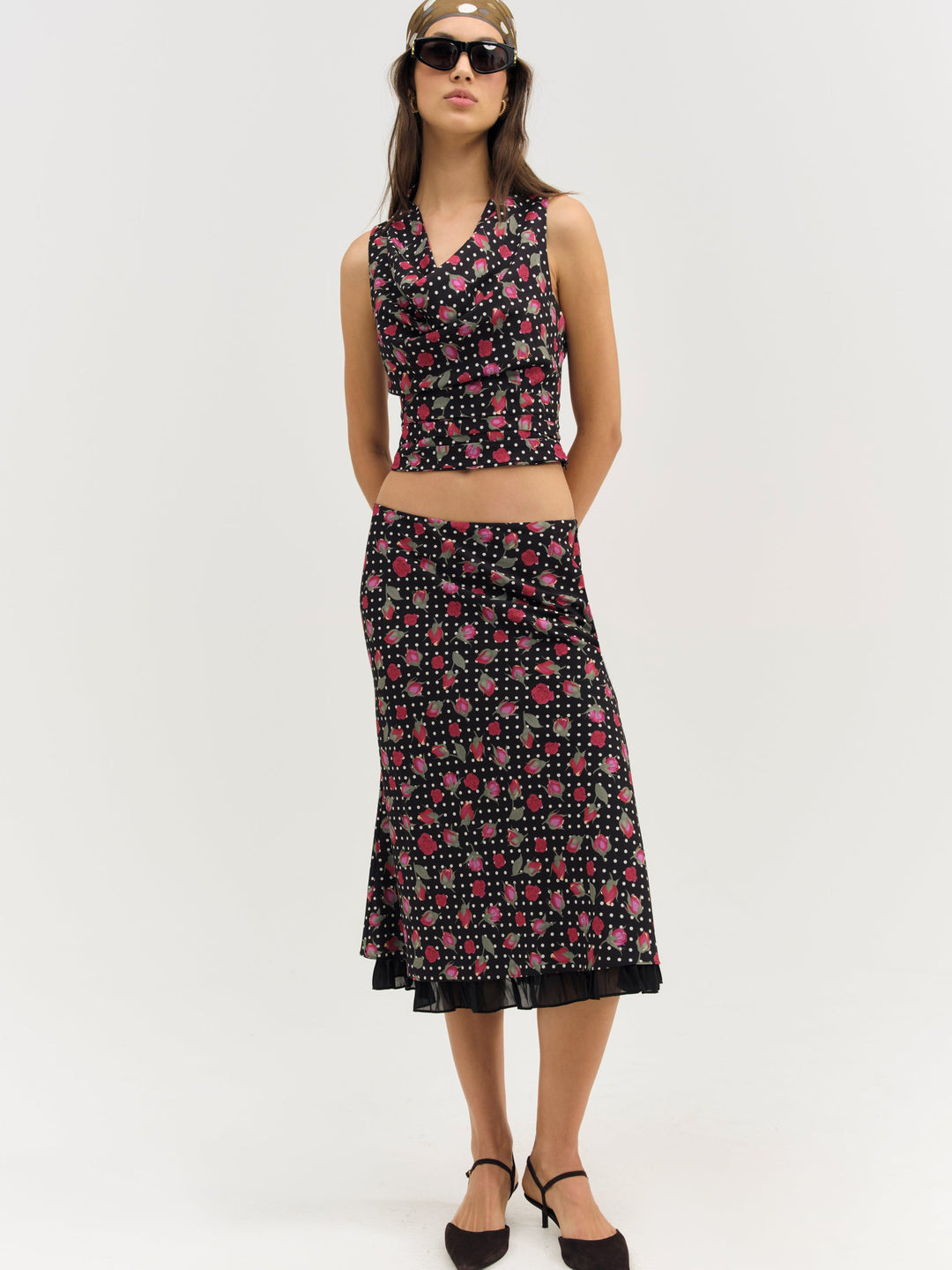 For Love and Lemons Betty Bud Top - Black