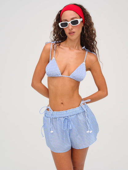 For Love and Lemons Bay Bikini Top - Blue