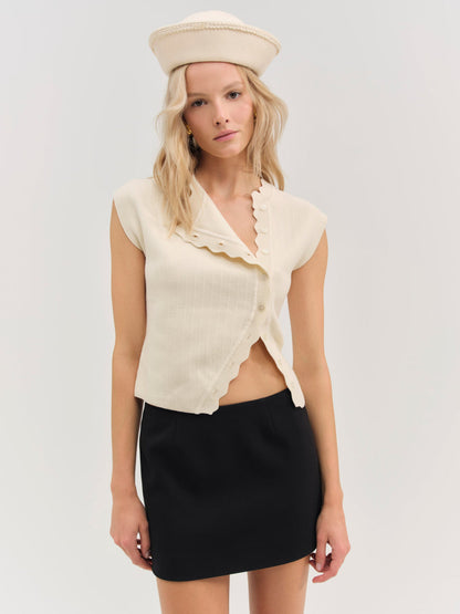 For Love and Lemons Josie Mini Skort - Black
