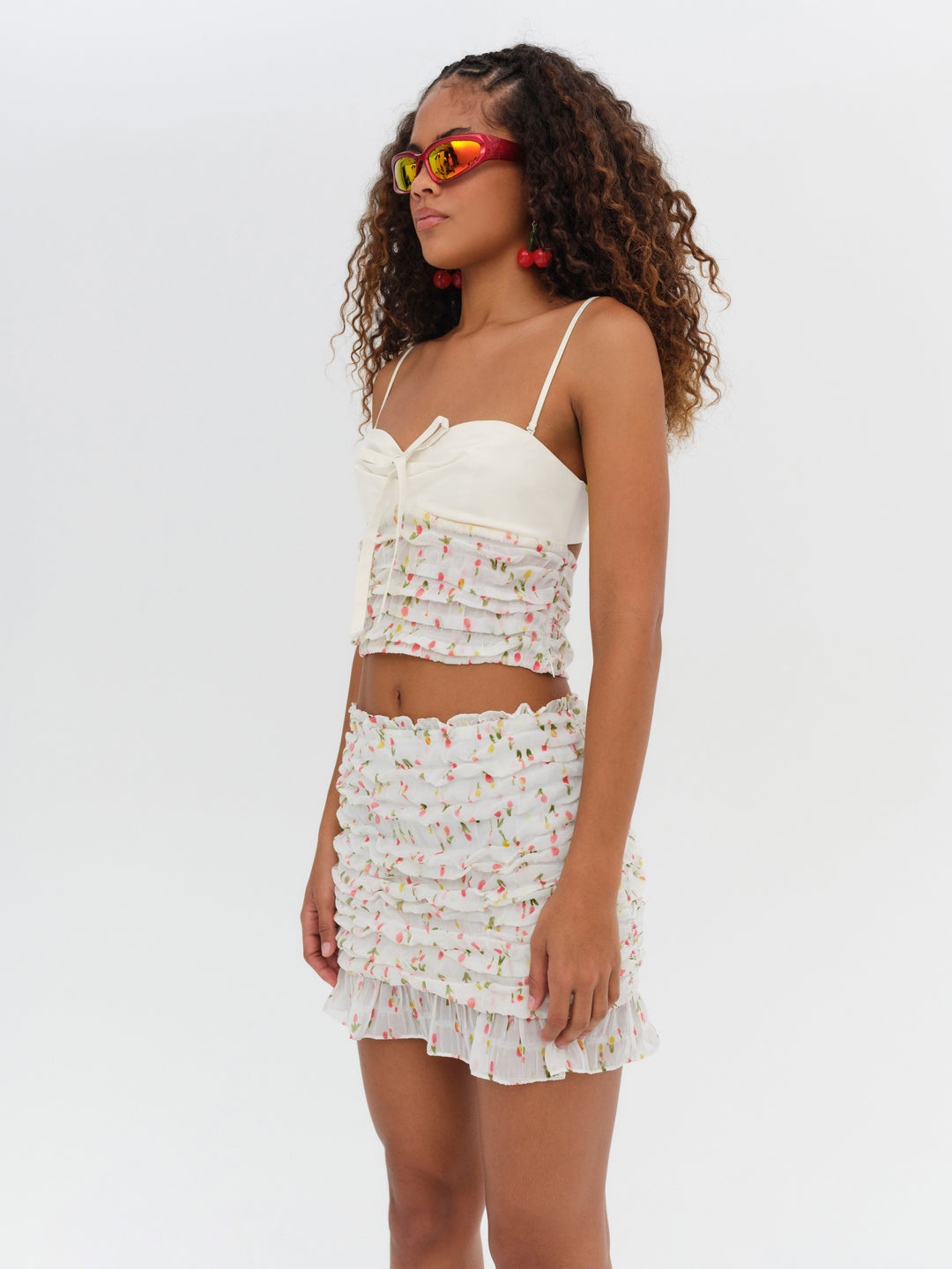 For Love and Lemons Elodie Mini Skirt - Yellow