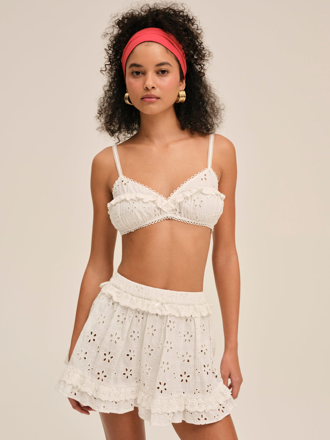 For Love and Lemons Dreamy Daisy Mini Skirt - White