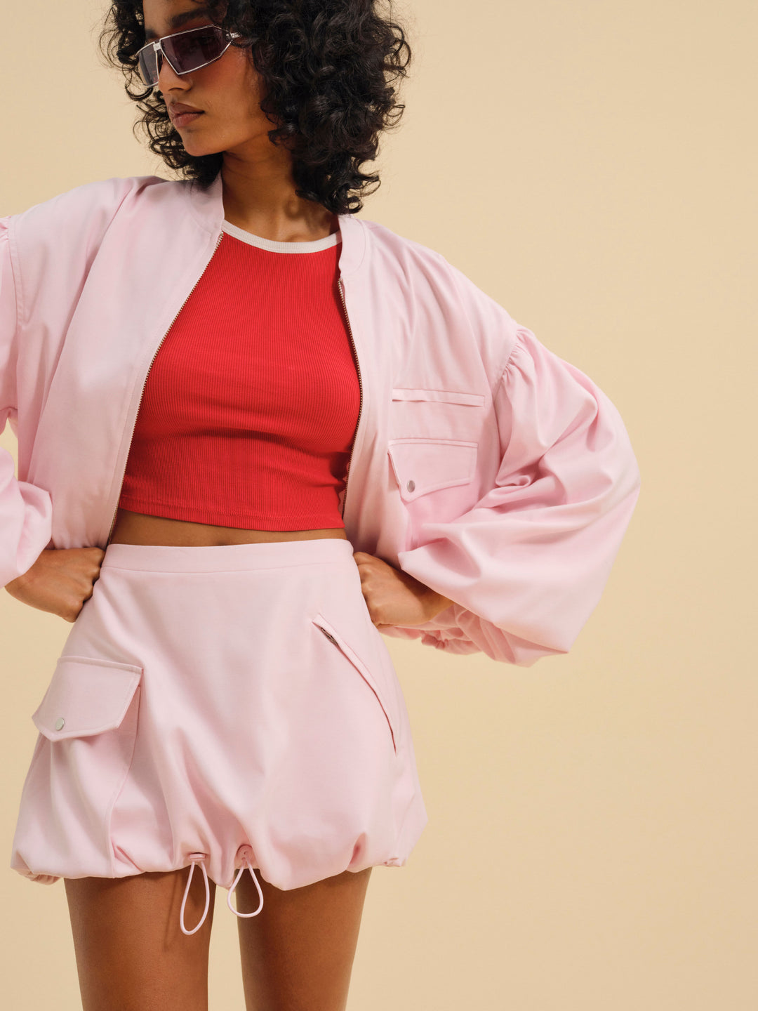 For Love and Lemons Elanah Mini Skirt - Pink