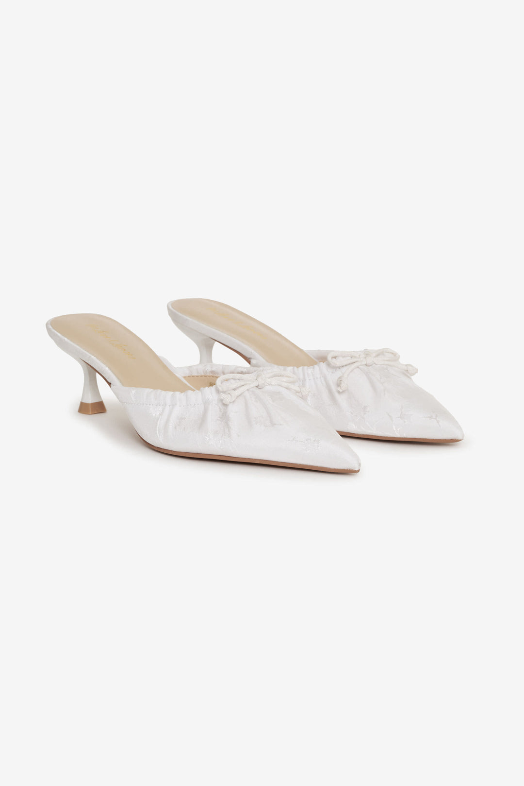 For Love and Lemons Colette Mule Heel - Cream