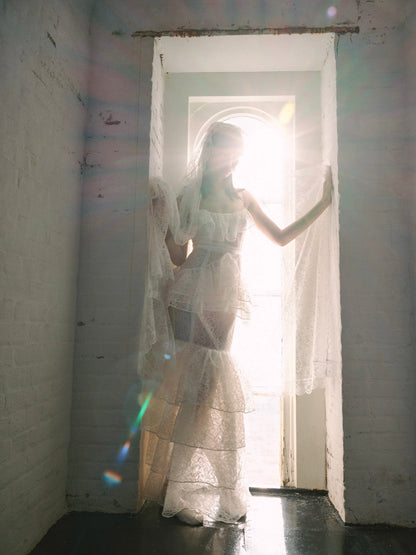 For Love and Lemons Juno Veil - White