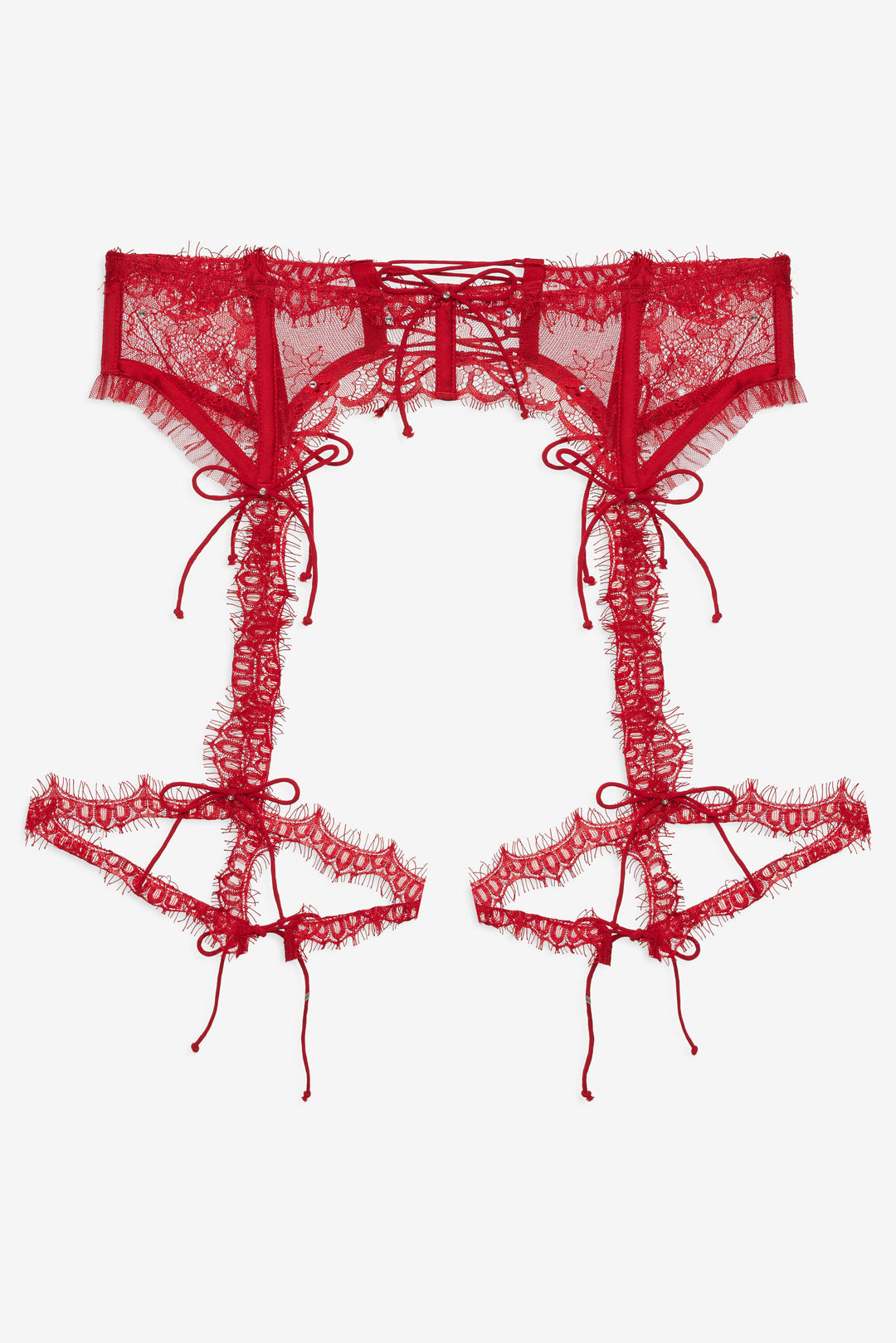 For Love and Lemons Sonja Garter Belt - Red